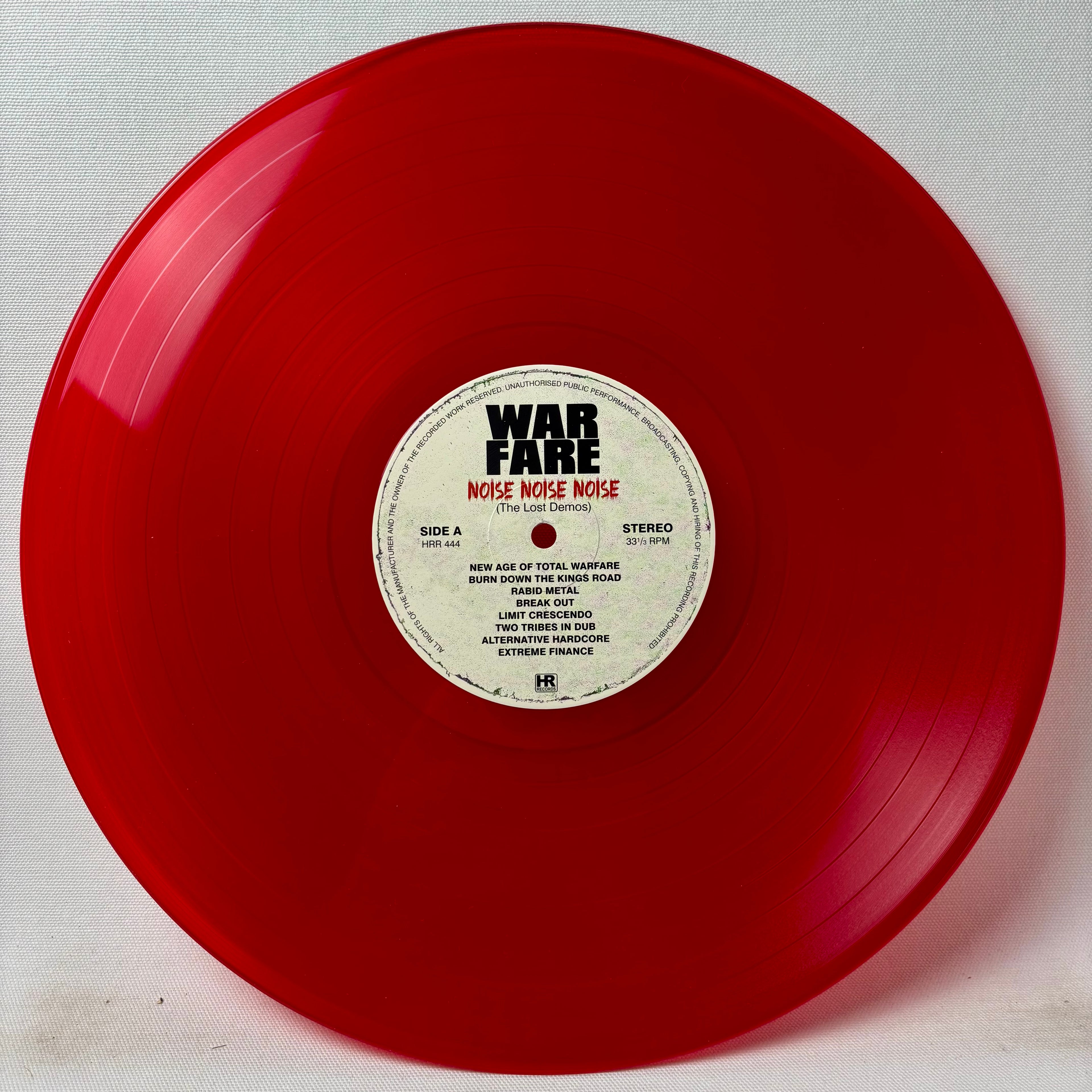Warfare / Noise Noise Noise: The Lost Demos (12" Red vinyl LP, 2015 Ltd. Ed., Used, EX condition)