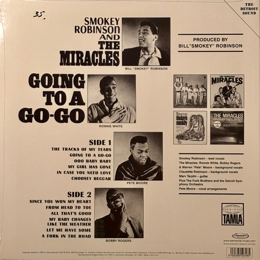Smokey Robinson and The Miracles / Going To A Go-Go (12" vinyl LP, 2022 RSD Ltd. Ed. Reissue, 140g)