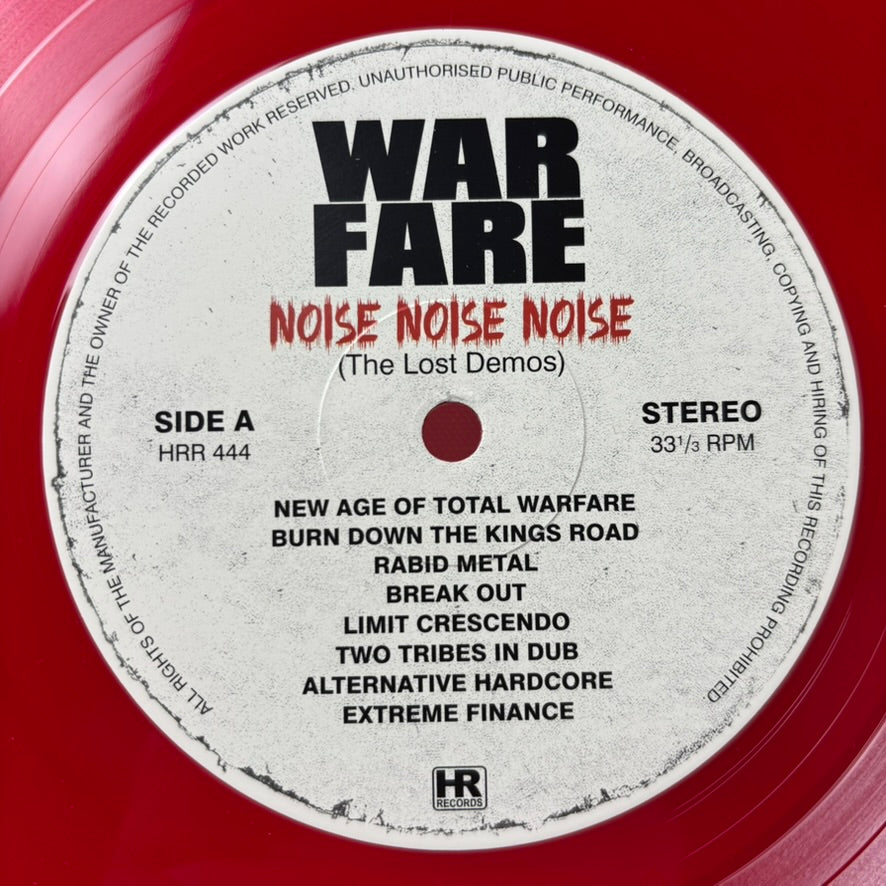 Warfare / Noise Noise Noise: The Lost Demos (12" Red vinyl LP, 2015 Ltd. Ed., Used, EX condition)