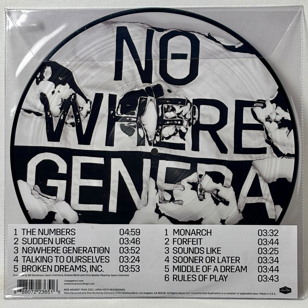 Rise Against / Nowhere Generation (12" vinyl LP, 2021 Ltd. Ed. Picture Disc Excl.)