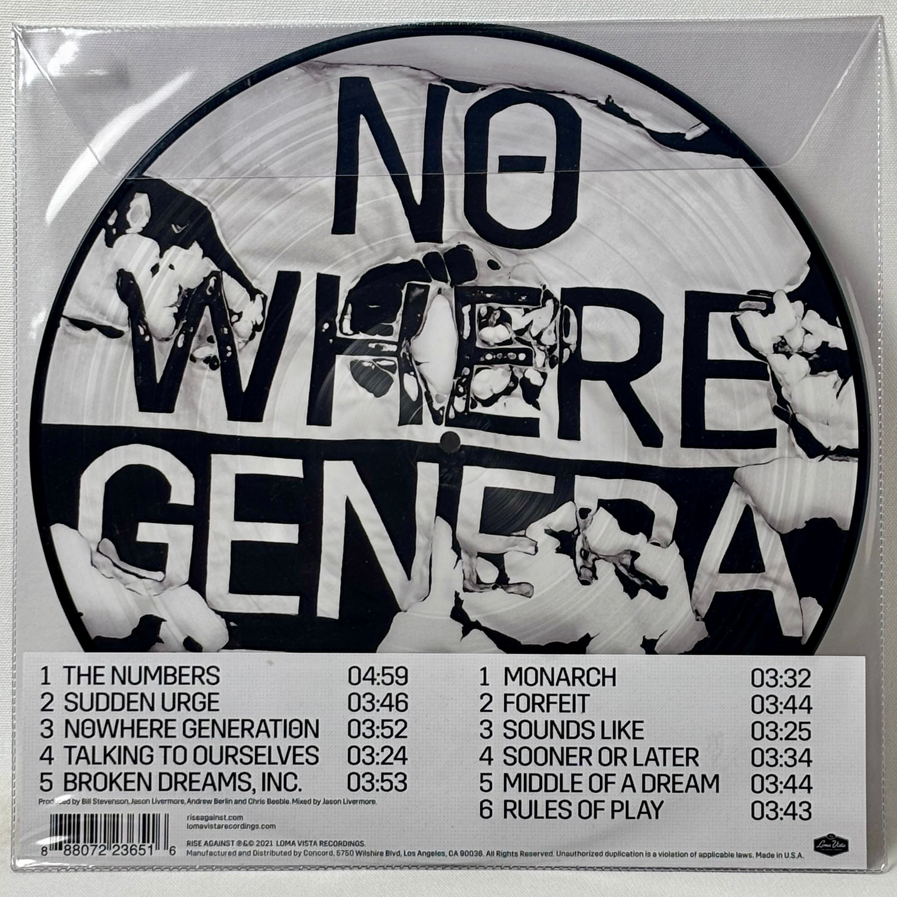 Rise Against / Nowhere Generation (12" vinyl LP, 2021 Ltd. Ed. Picture Disc Excl.)