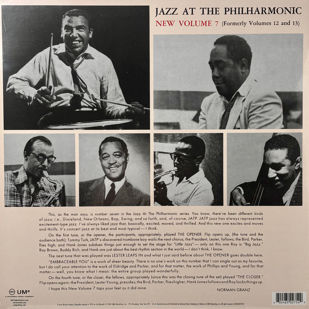 Jazz at the Philharmonic: New Vol. 7 / Norman Granz (12" Yellow vinyl LP, 2024 Limited Edition RSD)