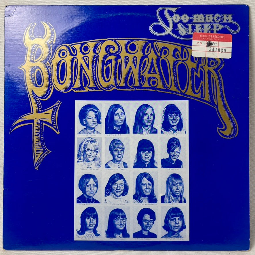 Bongwater / Too Much Sleep (12" vinyl LP, 1990, Used, NM condition, Blue label)