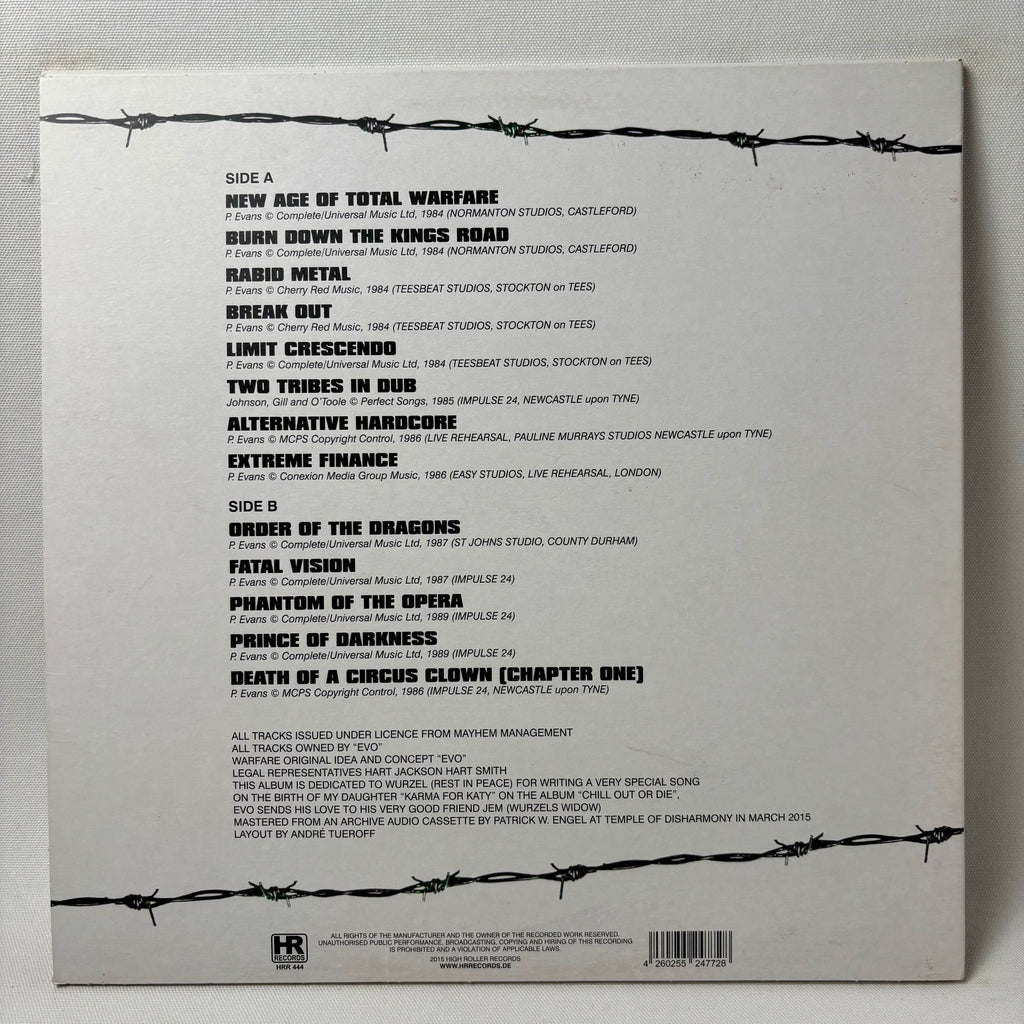 Warfare / Noise Noise Noise: The Lost Demos (12" Red vinyl LP, 2015 Ltd. Ed., Used, EX condition)