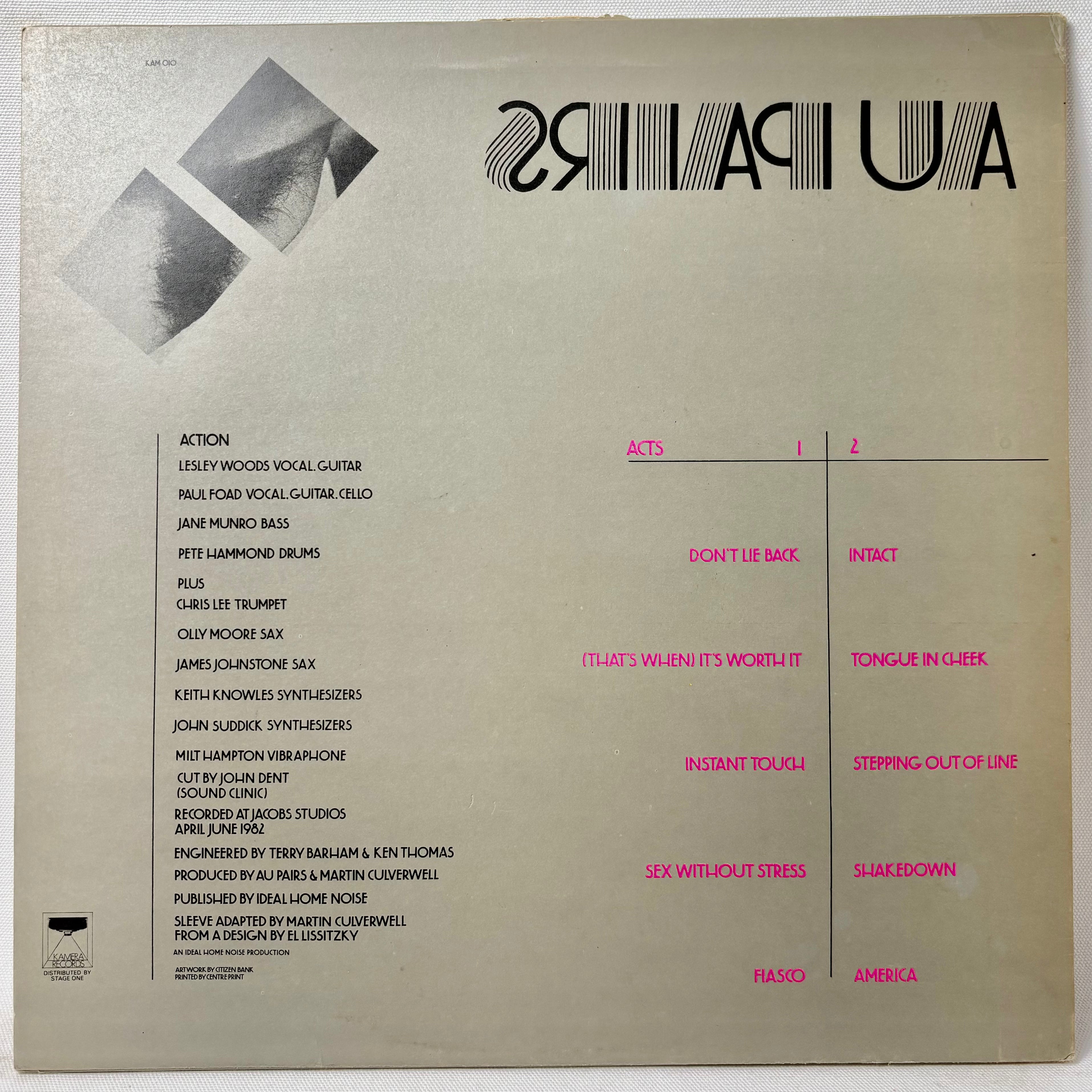 Au Pairs / Sense and Sensuality (12" vinyl LP, 1982, Used, EX condition)