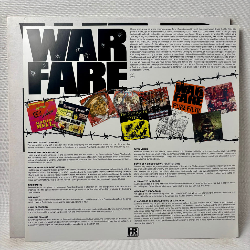 Warfare / Noise Noise Noise: The Lost Demos (12" Red vinyl LP, 2015 Ltd. Ed., Used, EX condition)