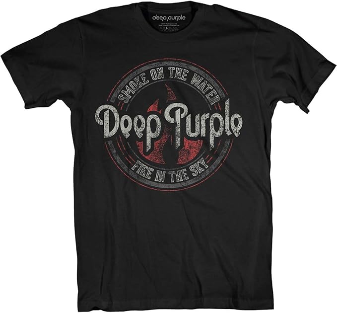 Deep Purple Band T-shirt - Smoke on the Water Fire in the Sky Tee